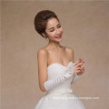 Women bridal wedding satin elbow high quality wedding lace gloves